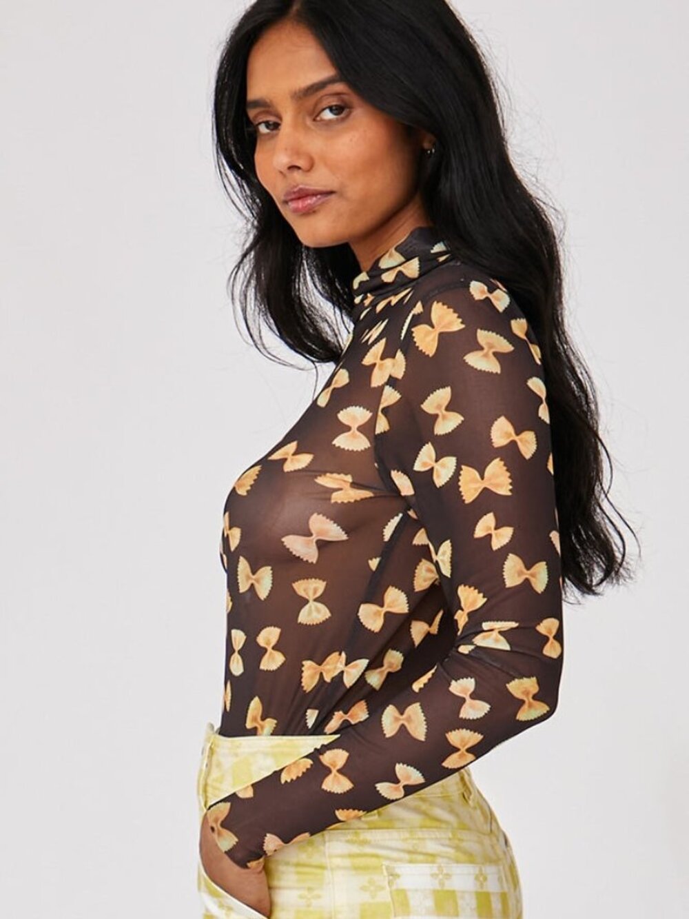 Rachel Antonoff Lillian Turtleneck Pasta sheer Size S